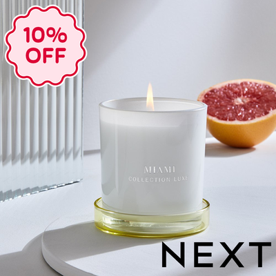 NEXT Yellow Collection Luxe Miami Grapefruit and Mango Scented Candle