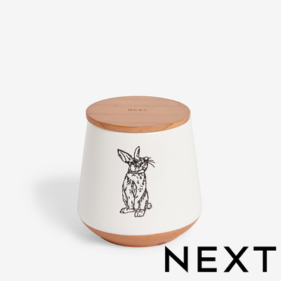 NEXT White Bunny Pure Linen Scented Candle