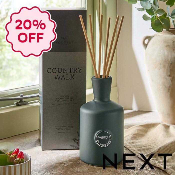 NEXT Country Walk Pine and Eucalyptus 400ml Fragranced Reed Diffuser