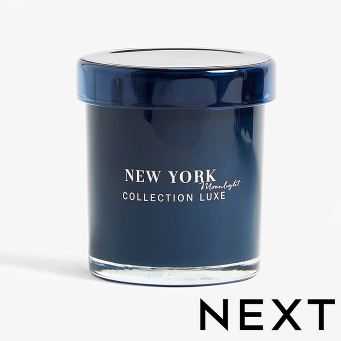 NEXT Moonlight Amber & Jasmine Collection Luxe New York Single Wick Scented Candle