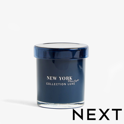NEXT Moonlight Amber & Jasmine Collection Luxe New York Single Wick Scented Candle