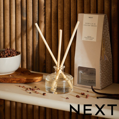 NEXT Vanilla & Cocoa Bean 40ml Fragranced Reed Diffuser