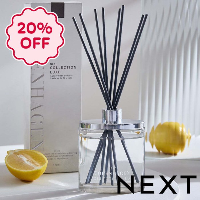 NEXT Collection Luxe Copenhagen Bergamot Tonka 170ml Fragranced Diffuser Refill