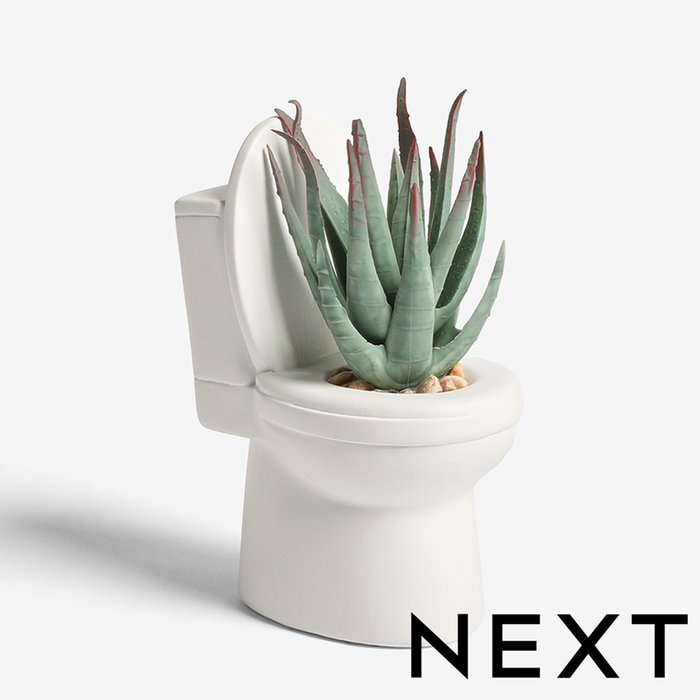 NEXT White Artificial Plant Toilet Toilet Ornament