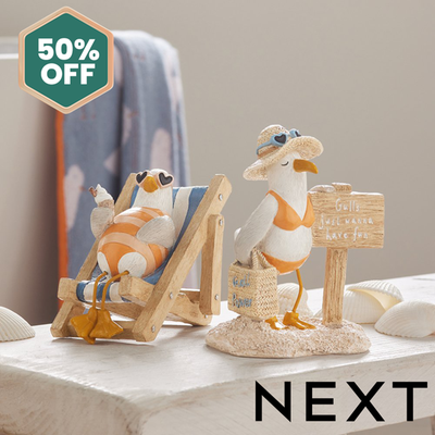 NEXT Set of 2 Novelty Seagull Ornaments