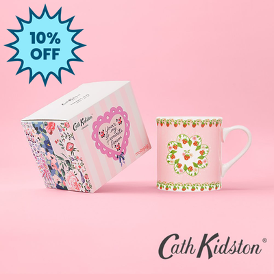 Cath Kidston Strawberry Border Pink Mollie Mug