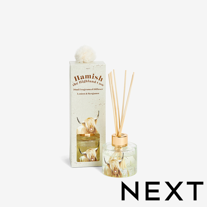 NEXT Lemon & Bergamot Hamish The Highland Cow Fragranced Reed Diffuser