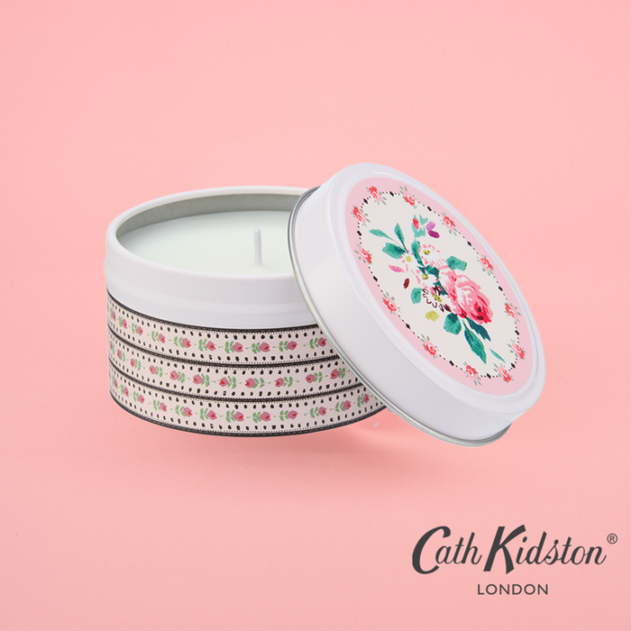 Cath Kidston Ivory Rose Tin Candle