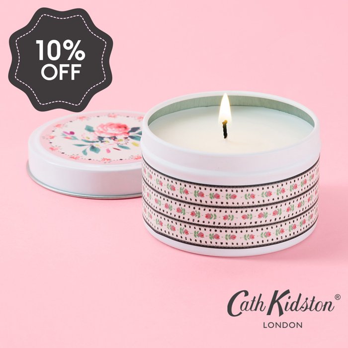 Cath Kidston Floral Rose Tin Candle