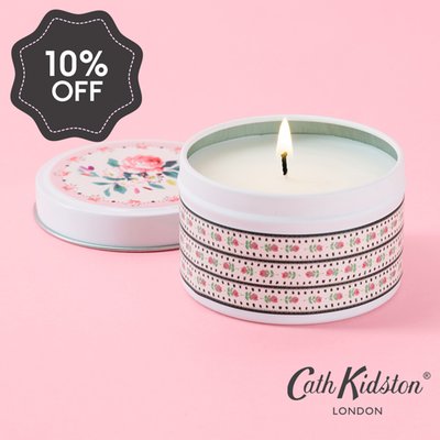 Cath Kidston Floral Rose Tin Candle