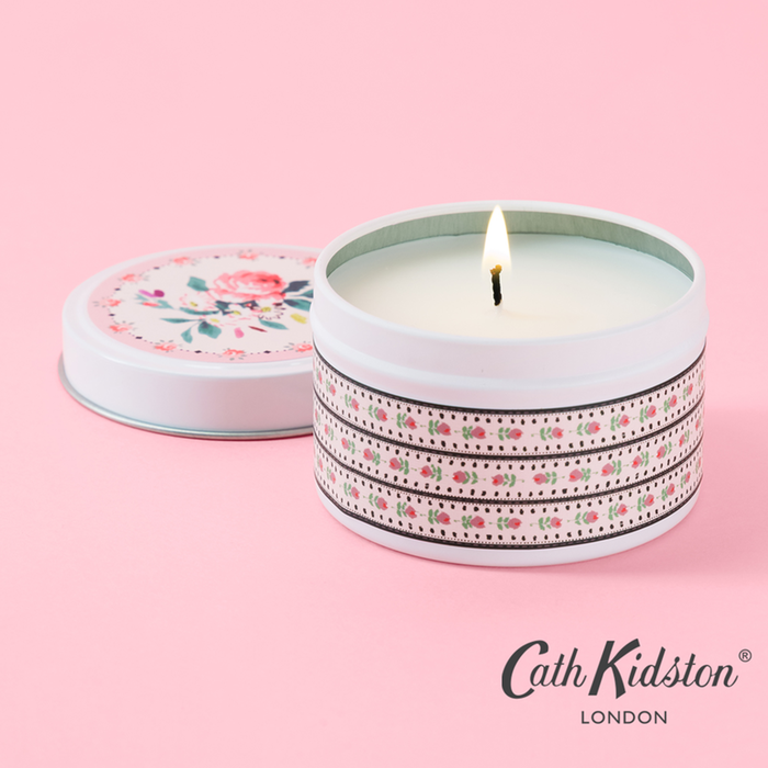 Cath Kidston Ivory Rose Tin Candle