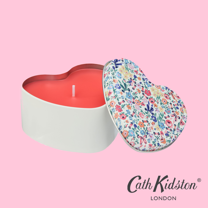 Cath Kidston Ditsy Heart Tin Candle