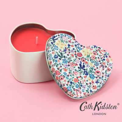 Cath Kidston Love You Heart Tin Candle