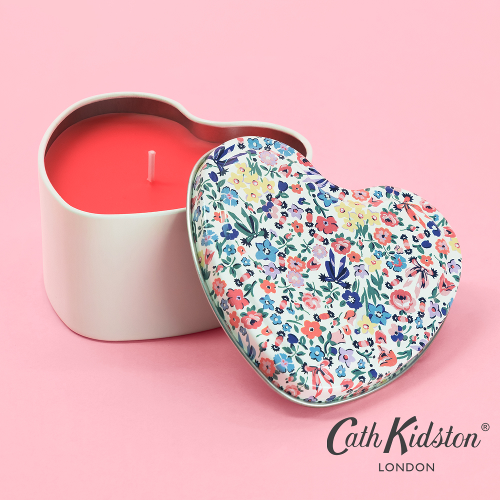Cath Kidston Love You Heart Tin Candle