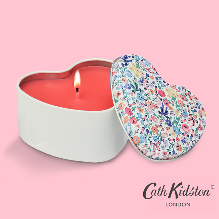 Cath Kidston Love You Heart Tin Candle