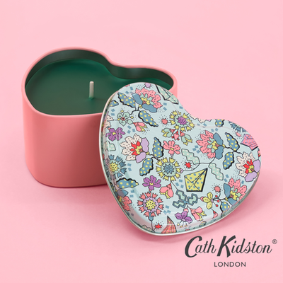Cath Kidston Floral Heart Tin Candle