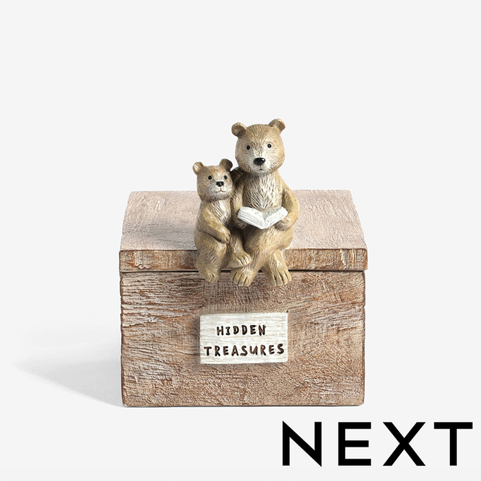 NEXT Natural Bertie Bear Jewellery Box