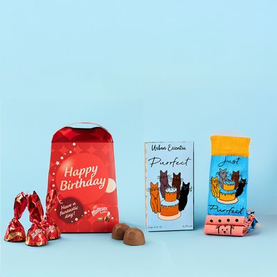 Unisex Purrfect Socks n Chocs Gift Set