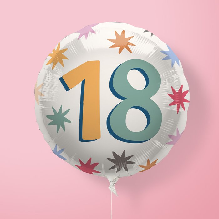 18th Birthday Starburst Milestone Balloon