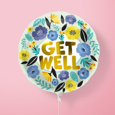 Get Well Floral Balloon