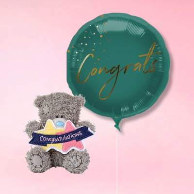 Congrats Balloon & Tatty Teddy Congratulations Bear 