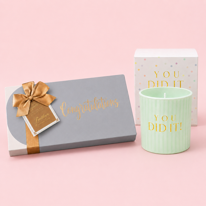 You Did It Candle & Congratulations Butlers Chocolates
