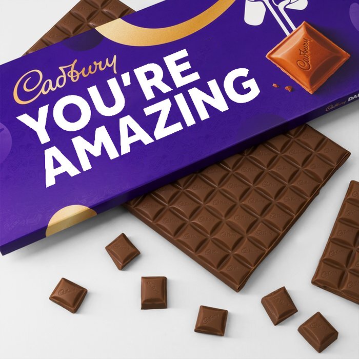 Cadbury Dairy Milk You're Amazing Giant Bar (850g)