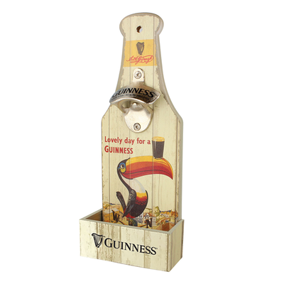 Guinness Nostalgic Wall Mounted Bottle Opener & Catcher