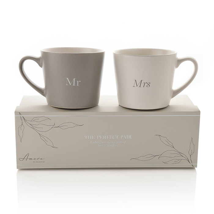 Mr & Mrs Set of 2 Mugs