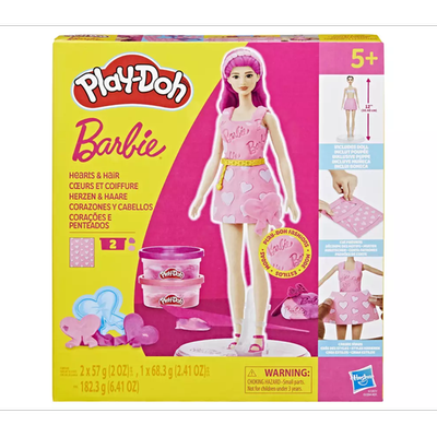 Play-Doh Barbie Hearts and Hair Doll Set