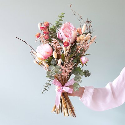 Silky Twist Silk & Dried Flower Bouquet