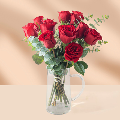 Premium Red Roses Fresh Flower Bouquet