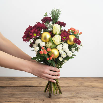 Christmas Wishes Fresh Flower Bouquet