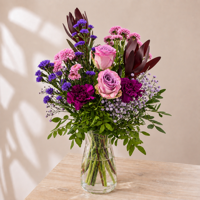 Lilac Rose & Santini Buttons Bouquet