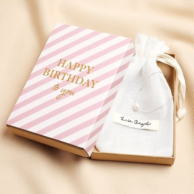 Happy Birthday Freshwater Pearl Silver Bracelet