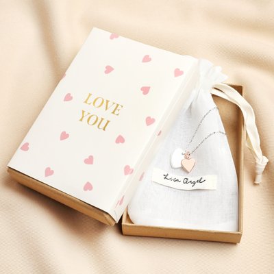 Love You Double Heart Necklace