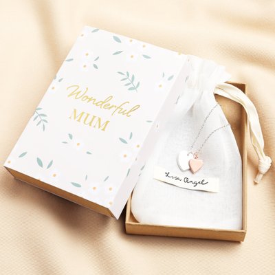 Wonderful Mum Double Heart Necklace