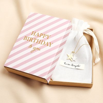 Happy Birthday Double Star Necklace