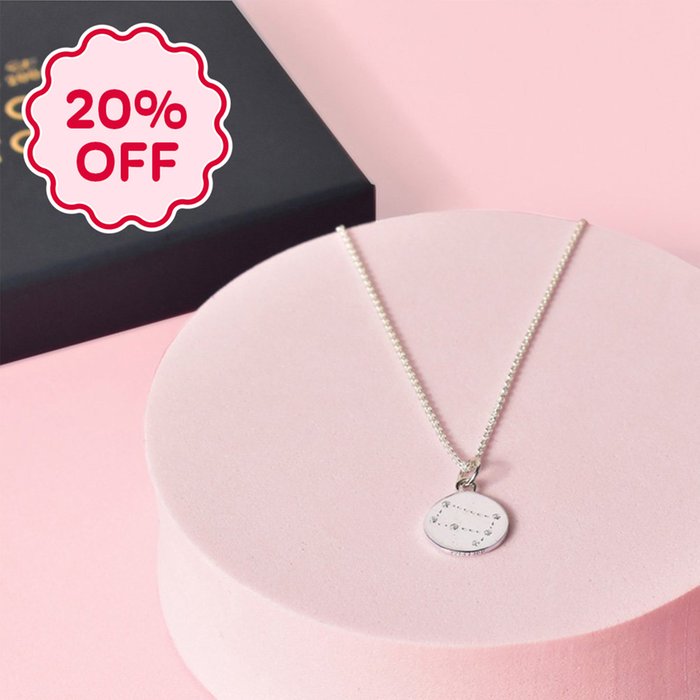 'Gemini' Zodiac Silver Necklace