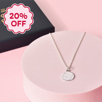 'Gemini' Zodiac Silver Necklace