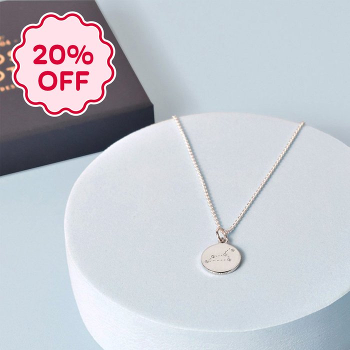'Leo' Zodiac Silver Necklace