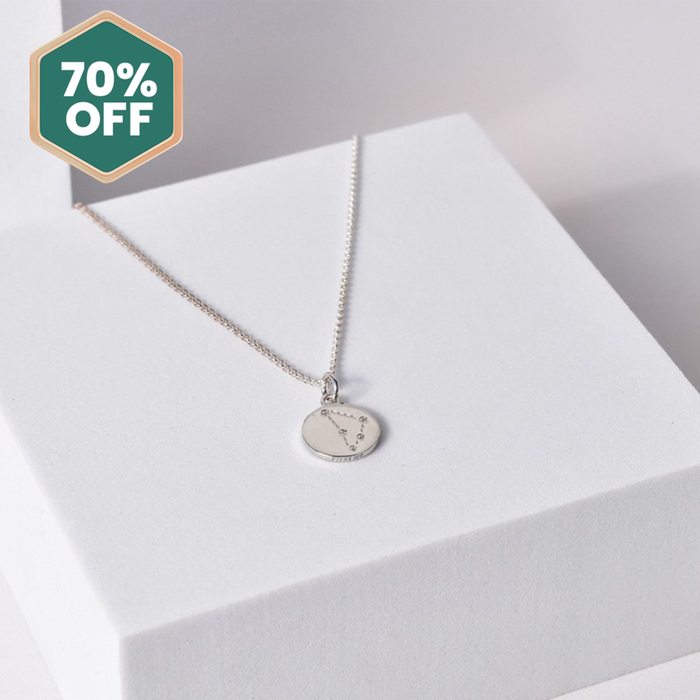'Capricorn' Zodiac Silver Necklace