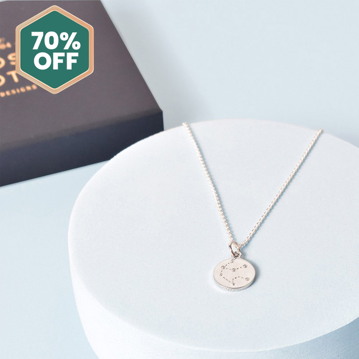 'Aquarius' Zodiac Silver Necklace