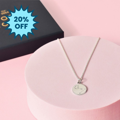'Pisces' Zodiac Silver Necklace