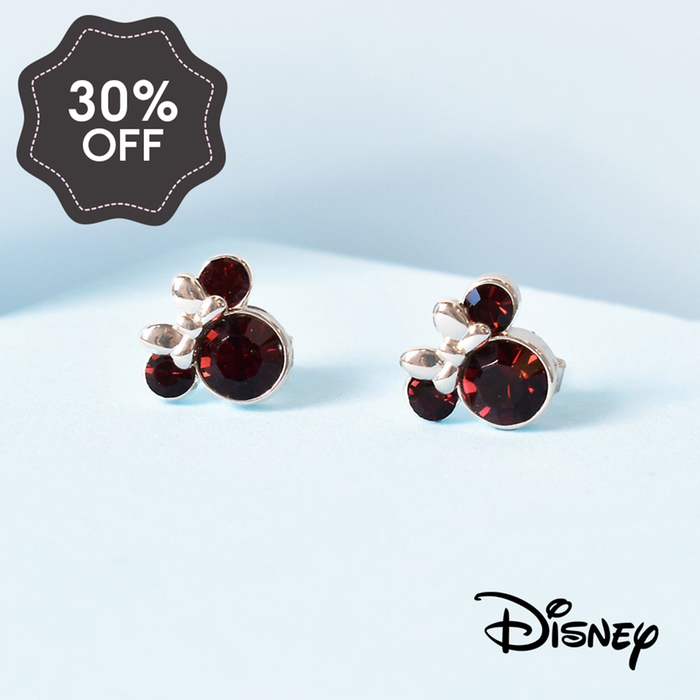 Disney Minnie Mouse Garnet Earrings
