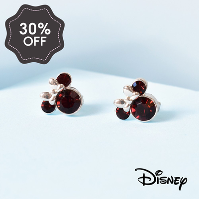 Disney Minnie Mouse Garnet Earrings