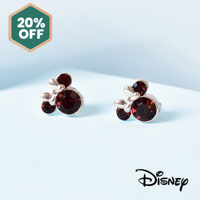 Disney Minnie Mouse Garnet Earrings