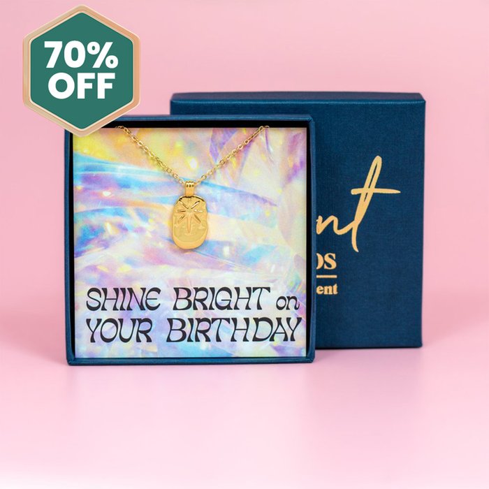 Shine Bright On Your Birthday Gold Necklace