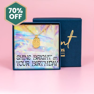 Shine Bright On Your Birthday Gold Necklace