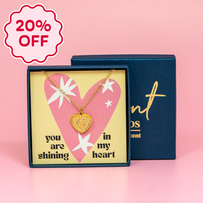 You're Shining In My Heart Gold Necklace